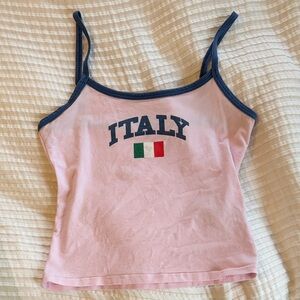 Edikted Pink Italy Graphic Tank Top